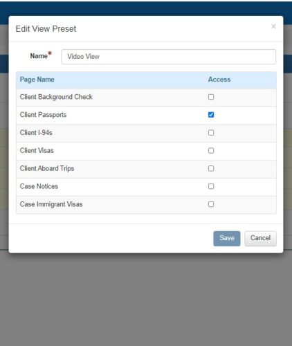 Modifying the View of a Client Profile