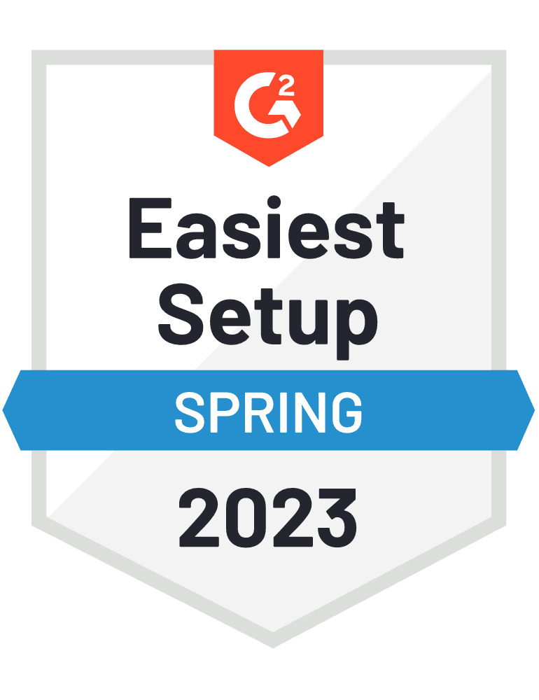 G2 Spring 2023 Easiest Setup Ease of Setup