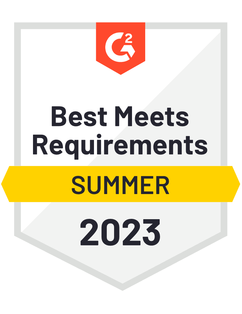 G2 Summer 2023 Best Meets Requirements