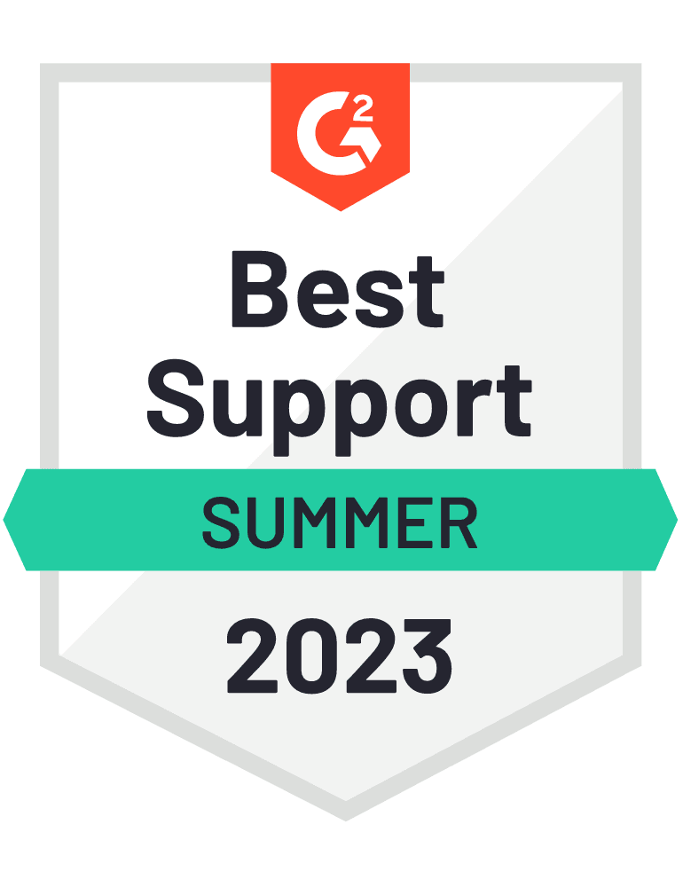 G2 Summer 2023 Best Support